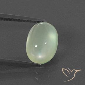 3.07ct Natural Light Yellowish Green    Prehnite, Oval, Transparent
