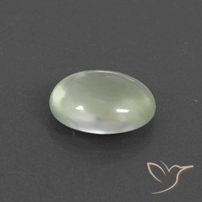 2.68 ct Green Prehnite Stone, Natural Prehnite in Oval Cabochon Shape for Sale