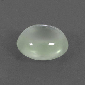 3.95 ct Green Prehnite Stone, Natural Prehnite in Oval Cabochon Shape for Sale