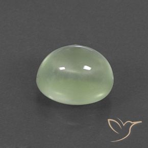 3.30 ct Green Prehnite Stone, Natural Prehnite in Oval Cabochon Shape for Sale