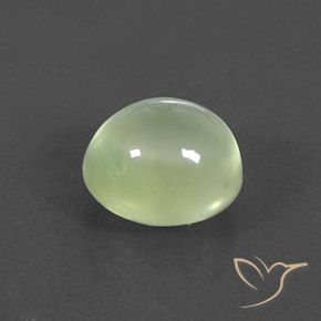 3.13 ct Green Prehnite Stone, Natural Prehnite in Oval Cabochon Shape for Sale