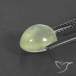 Prehnite Gemstone in 8.9 x 8.1 mm Size for Sale, Prehnite Stone in Yellow Green  Color
