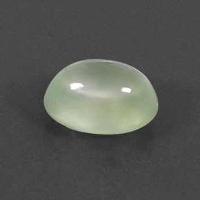 3.09 ct Green Prehnite Stone, Natural Prehnite in Oval Cabochon Shape for Sale
