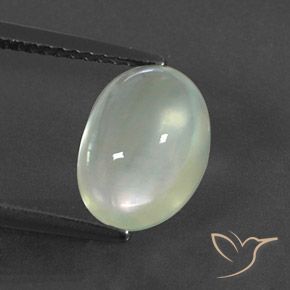 2.95ct Natural Light Yellow Green  Prehnite, Oval, Transparent