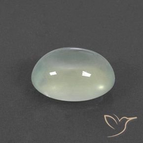2.95 ct Green Prehnite Stone, Natural Prehnite in Oval Cabochon Shape for Sale