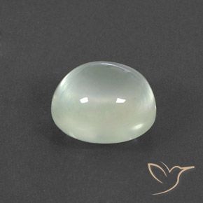 3.36 ct Green Prehnite Stone, Natural Prehnite in Oval Cabochon Shape for Sale
