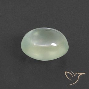 2.92 ct Green Prehnite Stone, Natural Prehnite in Oval Cabochon Shape for Sale