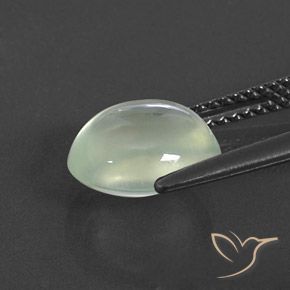 Prehnite Gemstone in 9.4 x 8 mm Size for Sale, Prehnite Stone in Light Yellowish Green  Color