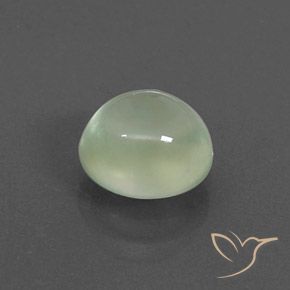 2.37 ct Green Prehnite Stone, Natural Prehnite in Oval Cabochon Shape for Sale