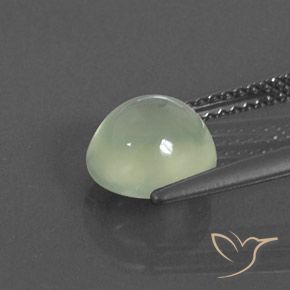 Prehnite Gemstone in 8.8 x 8.2 mm Size for Sale, Prehnite Stone in Pale Green  Color