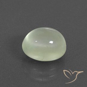 3.04 ct Green Prehnite Stone, Natural Prehnite in Oval Cabochon Shape for Sale