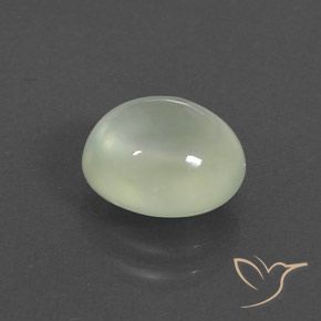 2.64 ct Green Prehnite Stone, Natural Prehnite in Oval Cabochon Shape for Sale