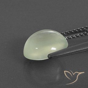 Prehnite Gemstone in 9 x 8 mm Size for Sale, Prehnite Stone in Medium Green  Color