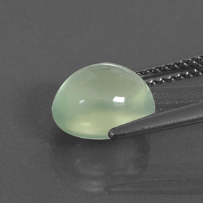 Prehnite Gemstone in 9.3 x 7.9 mm Size for Sale, Prehnite Stone in Light Green  Color