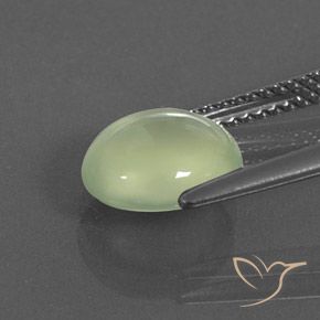 Prehnite Gemstone in 9.2 x 7.9 mm Size for Sale, Prehnite Stone in Pale Pear Green  Color