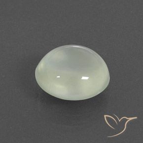 2.83 ct Green Prehnite Stone, Natural Prehnite in Oval Cabochon Shape for Sale