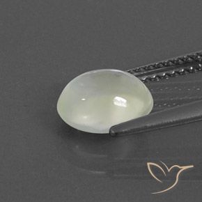 Prehnite Gemstone in 8.2 x 7 mm Size for Sale, Prehnite Stone in Light Green  Color