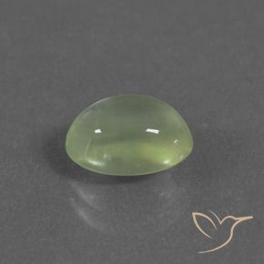 1.69 ct Green Prehnite Stone, Natural Prehnite in Oval Cabochon Shape for Sale