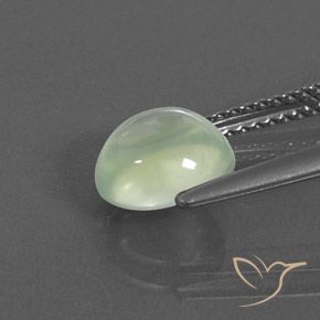 Prehnite Gemstone in 8 x 7.1 mm Size for Sale, Prehnite Stone in Light Green Color