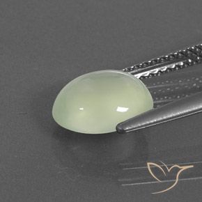 Prehnite Gemstone in 8.9 x 7.6 mm Size for Sale, Prehnite Stone in Medium Green  Color