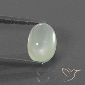 1.98ct Natural Light Green Prehnite, Oval, Transparent/Translucent
