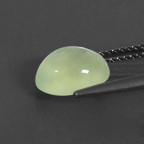 Prehnite Gemstone in 9 x 7 mm (calibrated) Size for Sale, Prehnite Stone in Green Color