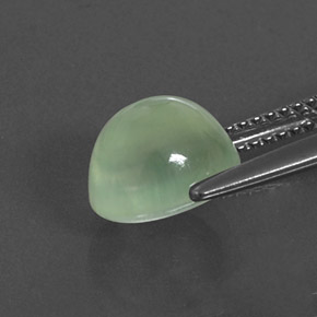 Prehnite Gemstone in 9 x 7 mm (calibrated) Size for Sale, Prehnite Stone in Green Color