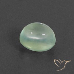 2.94 ct Green Prehnite Stone, Natural Prehnite in Oval Cabochon Shape for Sale