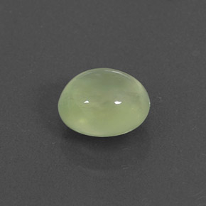 0.99 ct Green Prehnite Stone, Natural Prehnite in Oval Cabochon Shape for Sale