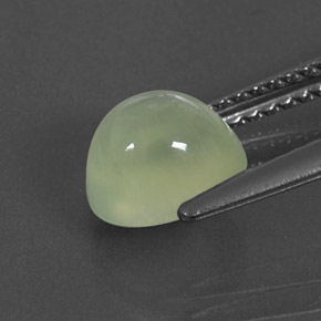 Prehnite Gemstone in 7.5 x 6.6 mm Size for Sale, Prehnite Stone in Green Color