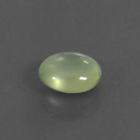 1.04 ct Green Prehnite Stone, Natural Prehnite in Oval Cabochon Shape for Sale
