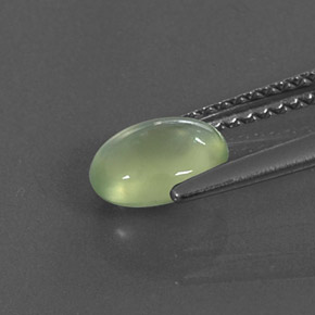 Prehnite Gemstone in 7.3 x 5.8 mm Size for Sale, Prehnite Stone in Green Color