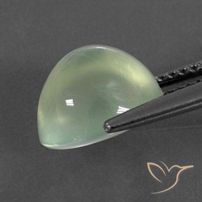 Prehnite Gemstone in 10 x 8 mm (calibrated) Size for Sale, Prehnite Stone in Very Light Green  Color