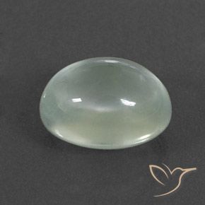 2.22 ct Green Prehnite Stone, Natural Prehnite in Oval Cabochon Shape for Sale