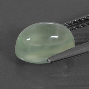 Prehnite Gemstone in 9.3 x 6.2 mm Size for Sale, Prehnite Stone in Green Color