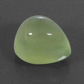 5.44 ct Green Prehnite Stone, Natural Prehnite in Pear Cabochon Shape for Sale