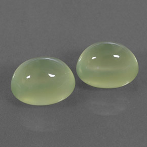 5.50 ct Green Prehnite Stone, Natural Prehnite in Oval Cabochon Shape for Sale