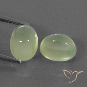 5.43 ct Oval Prehnite, 8.9 x 6.7 mm From South Africa, Photo A