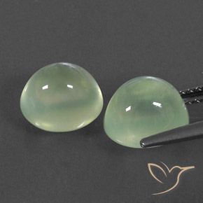 Prehnite Gemstones in 8.6 x 7.4 mm Size for Sale, Prehnite Stones in Yellow Green  Color