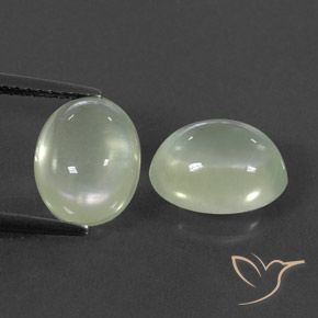 6.09ctw Natural Olive Green  Prehnite, Oval, Transparent