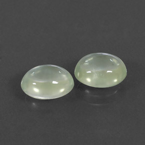 3.56 ctw Green Prehnite Stones, Natural Prehnite in Oval Cabochon Shape for Sale