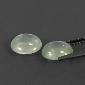 Prehnite Gemstones in 9 x 7 mm (calibrated) Size for Sale, Prehnite Stones in Green Color