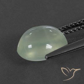 Prehnite Gemstone in 9.6 x 8.3 mm Size for Sale, Prehnite Stone in Olive Green  Color