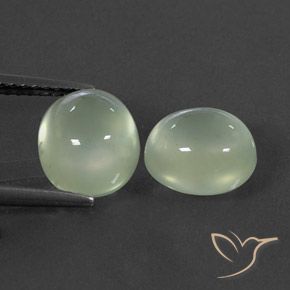 PREHNITE RARE FACETED GEMSTONE 10 x 8 MM OVAL CUT ALL NATURAL AAA F-908 