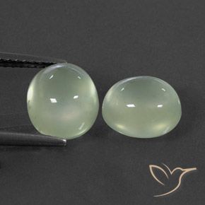 5.39 ct Oval Prehnite, 8.7 x 7.7 mm From South Africa, Photo A