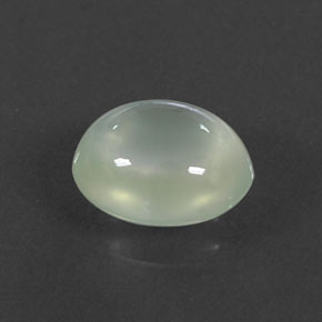 2.55 ct Green Prehnite Stone, Natural Prehnite in Oval Cabochon Shape for Sale