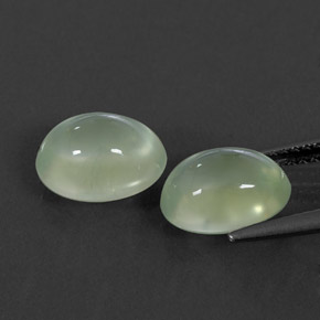 Prehnite Gemstone in 10 x 8 mm (calibrated) Size for Sale, Prehnite Stone in Green Color