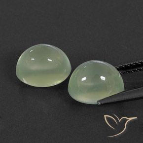 Prehnite Gemstones in 9 x 7 mm (calibrated) Size for Sale, Prehnite Stones in Yellow Green  Color