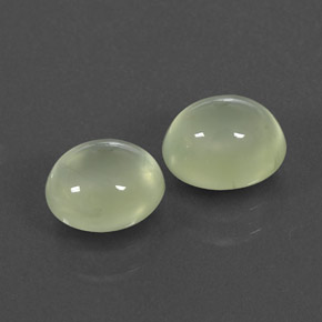 2.43 ct Green Prehnite Stone, Natural Prehnite in Oval Cabochon Shape for Sale