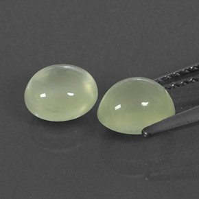 Prehnite Gemstone in 6.9 x 6 mm Size for Sale, Prehnite Stone in Green Color